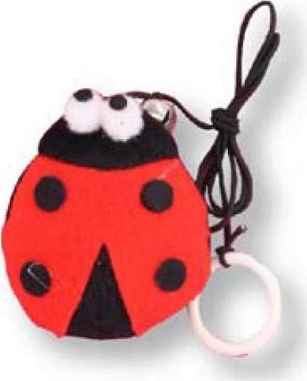 Eastland Peluş İpli Uğur Böceği Kedi Oyuncağı 6x7 Cm - Image 1