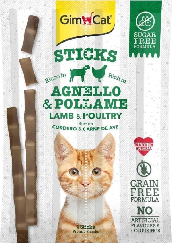 Gimcat Sticks Kuzu Etli Kedi Ödül Çubukları 4 adet - 20 gr - Image 1