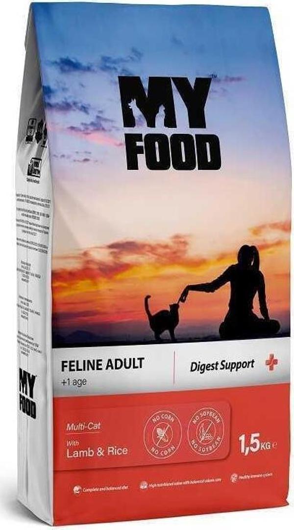 My Food Kuzulu&Pirinçli Yetişkin Kedi Maması Digest Support 1,5 Kg - Image 1