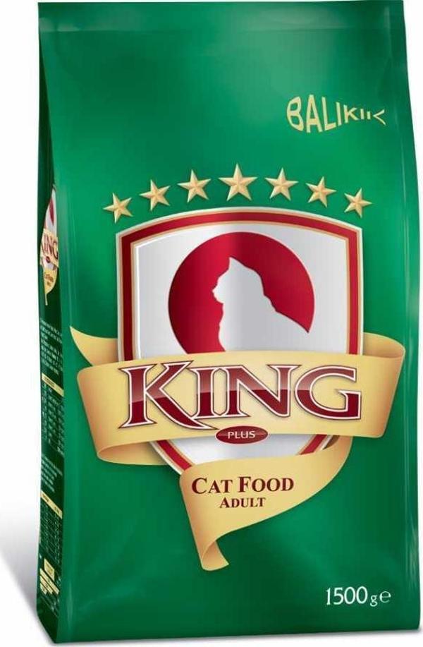 King Plus Fish Balıklı Yetişkin Kedi Maması 1,5 Kg - Image 1