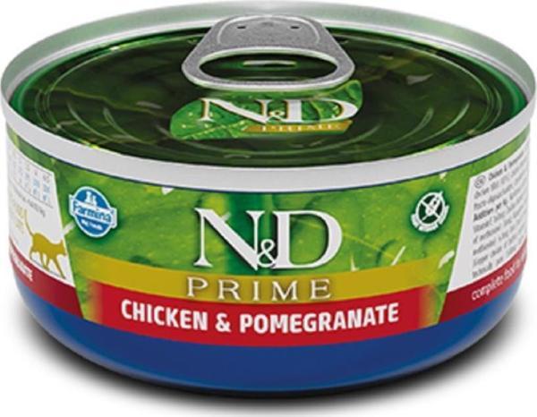 N&D Prime Tavuklu ve Narlı Kedi Konservesi 70 gr - Image 1