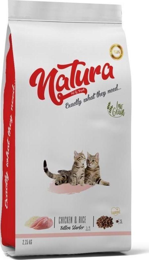 Natura Kitten Starter Hamile ve Yavru Kediler için Düşük Tahıllı Yavru Kedi Başlangıç Maması 2,25kg - Image 1