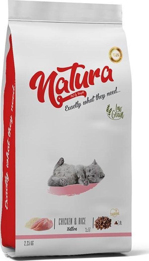 Natura Tavuklu Düşük Tahıllı Yavru Kedi Maması 2,25kg - Image 1