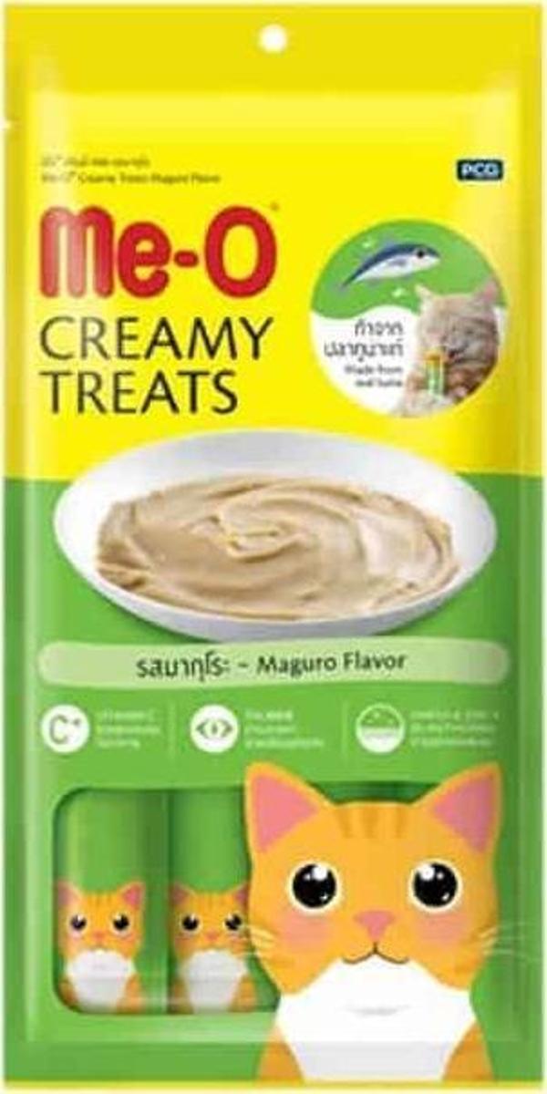 Me-O Creamy Mavi Yüzgeçli Orkinoslu Balıklı Kedi Ödül Maması 15 gr x 4 - Image 1