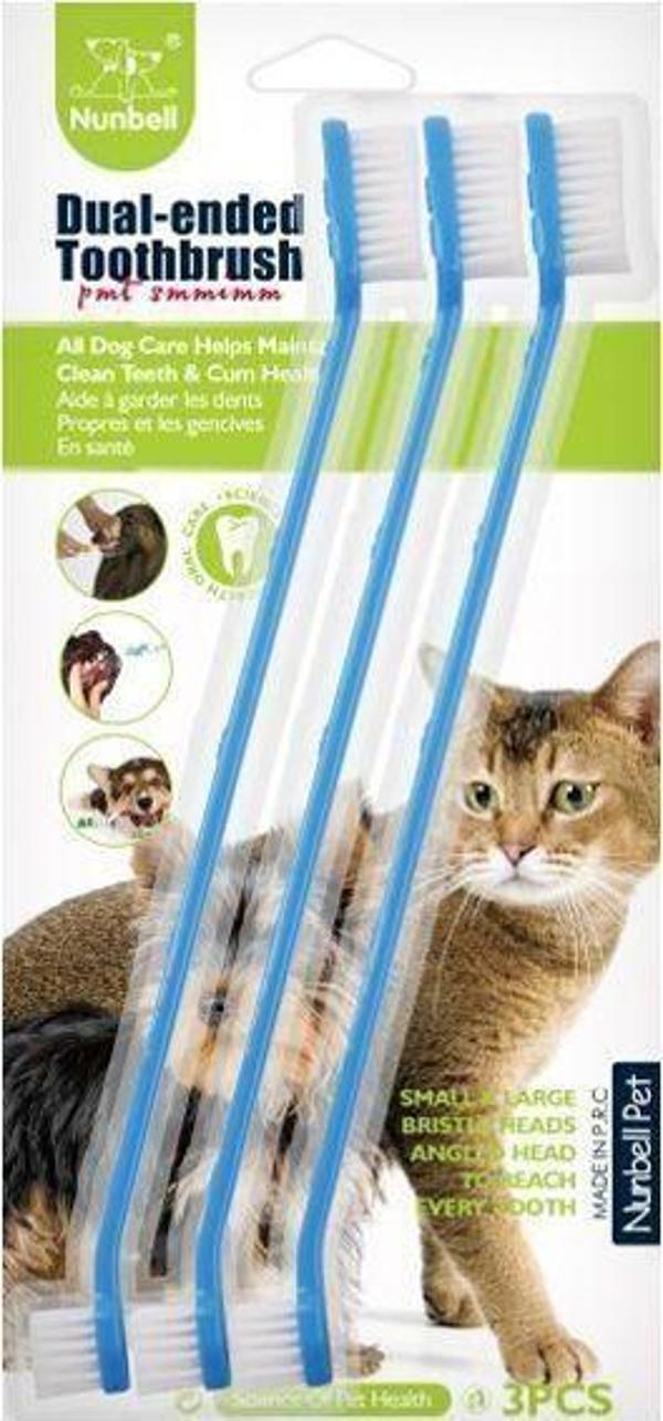 Nunbell Kedi Köpek Diş Fırçası 22cm 3lü - Image 1
