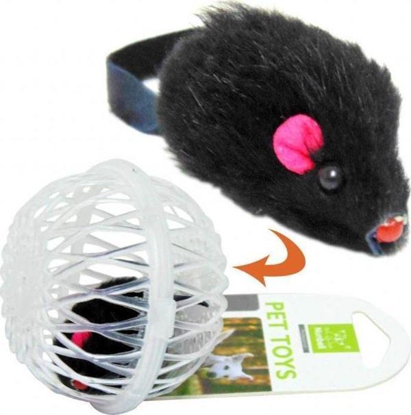 Nunbell Kedi Oyuncak Fareli Kafes 7 cm - Image 1