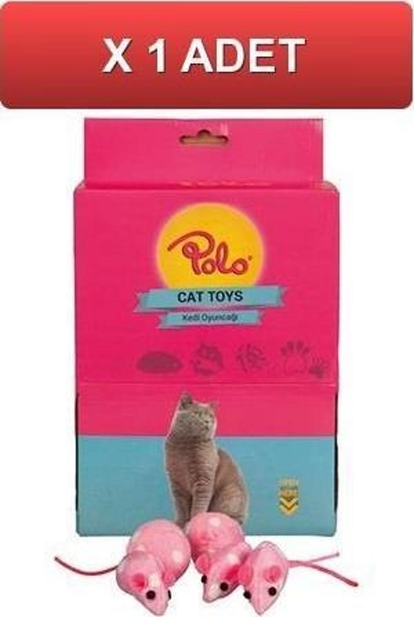 Polo Beyaz Benli Pembe Fare veya Top Oyuncak 4Cm ( 1 adet ) - Image 1