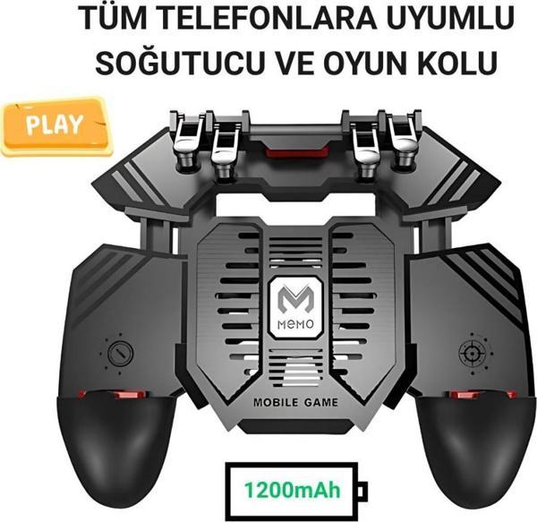 Coofbe 1200Mah Bataryalı 6 Parmak Telefon Soğutucu Nişan Tetik Tuşu Profesyonel Mobil Oyun Konsolu - Image 1