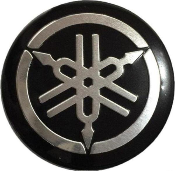 Knmaster Yuvarlak Yamaha Logo Alüminyum Sticker Etiket - Image 1