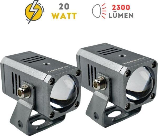 Knmaster Scori 20W 3 Renkli Motosiklet Led Sis Farı - Image 1
