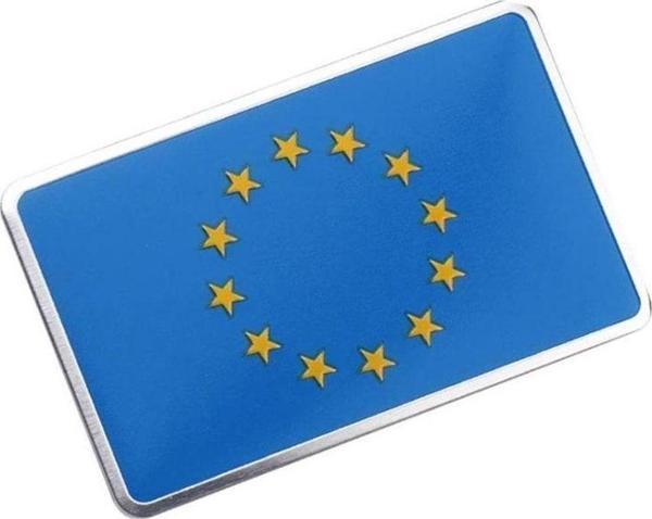 Knmaster Avrupa Birliği Bayrağı Tasarımlı Alüminyum Sticker Etiket - Image 1