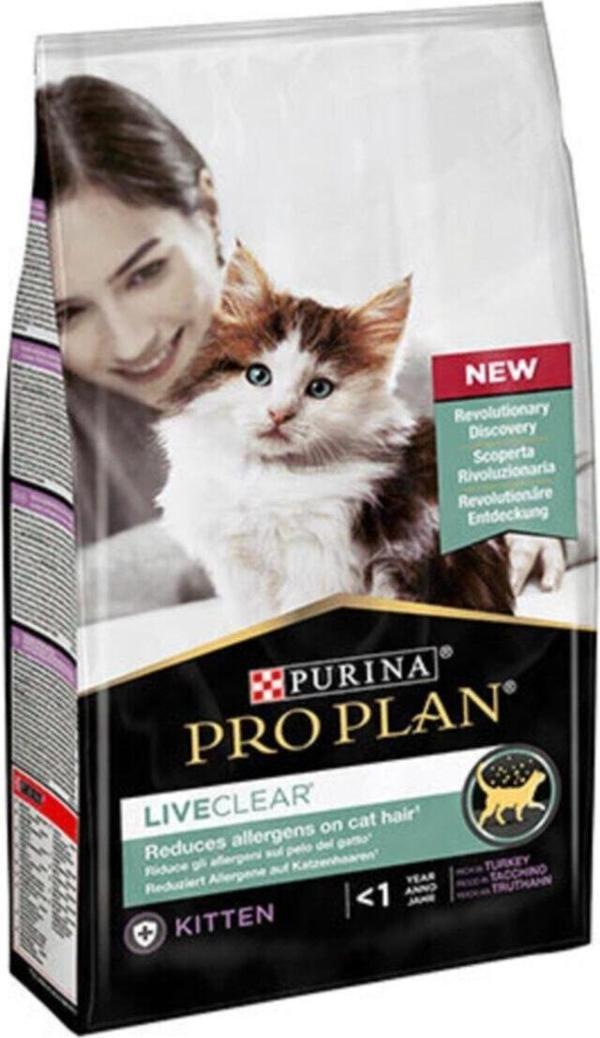 Pro Plan LiveClear Junior (Kitten) Hindili Alerji Önleyici Kedi Maması 1,4 kg - Image 1