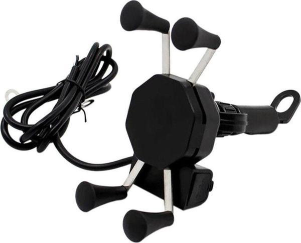 Knmaster X Serisi Motosiklet Bisiklet Telefon Tutucu - Ayna Bağlantılı - Usb Girişli - Image 1