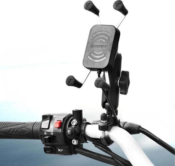 Knmaster Motowolf Gidon Bağlantılı Wireless Şarjlı Telefon Tutucu - Image 1
