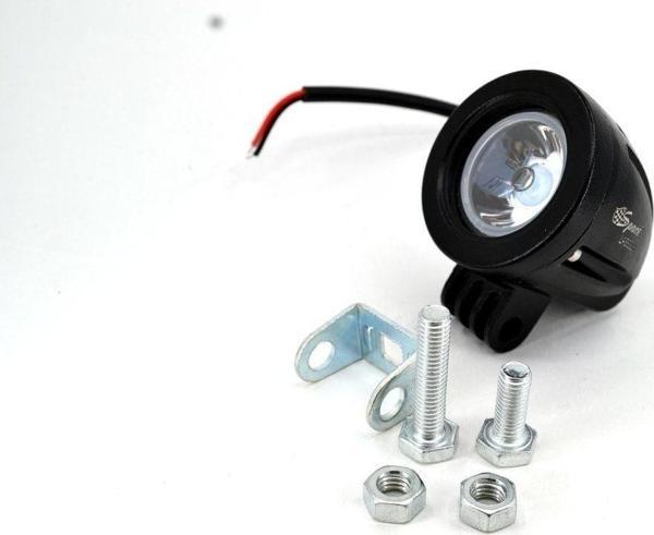 Adam Motosiklet Ilave Far Sis Beyaz Led Lamba Mini Metal 1 Adet - Image 1