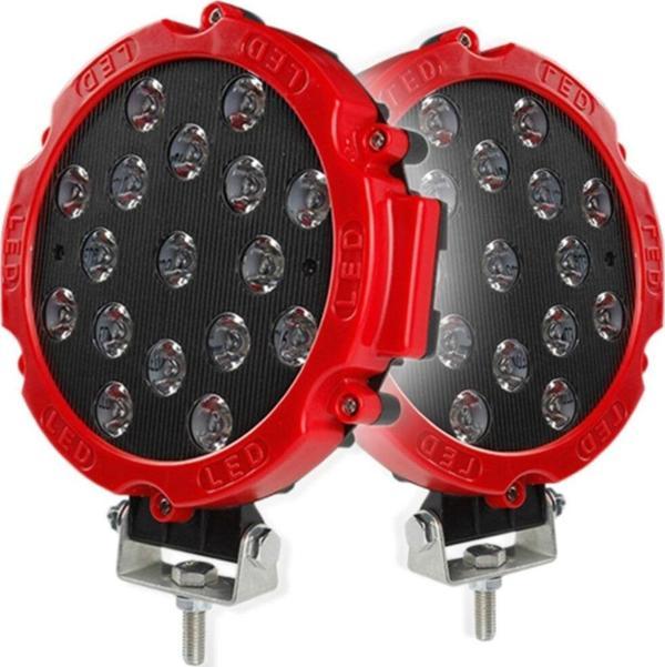 Waxen Off Road Led Projektör Led Bar Spot Delici Cree 17 Led 51W 12V 24V Ön Arka Sağ Sol Led Aydınlatma - Image 1