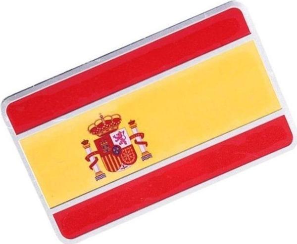 Knmaster Ispanya Bayrağı Tasarımlı Alüminyum Sticker Etiket - Image 1