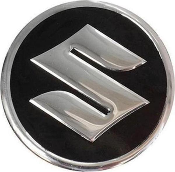 Knmaster Siyah Yuvarlak Suzuki Logo Alüminyum Sticker - Image 1