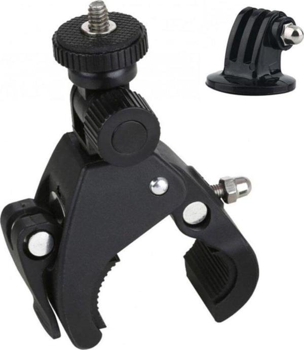 Knmaster Tüm Aksiyon Kameralara Uyumlu Metal Gidon Aparatı + Adaptör - Image 1