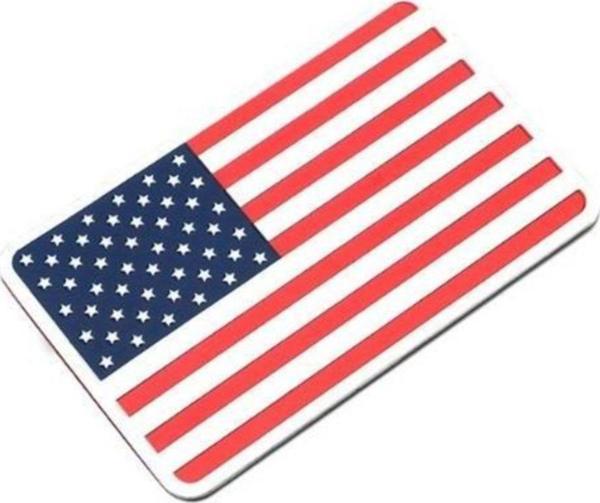 Knmaster Abd Bayrağı Tasarımlı Yazısız Alüminyum Sticker Etiket - Image 1