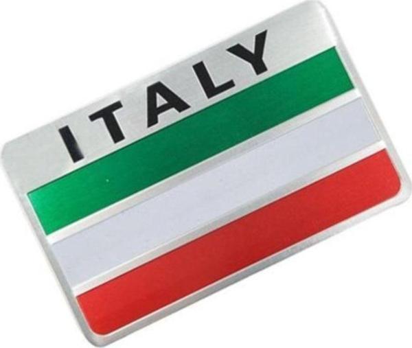 Knmaster Italyan Bayrağı Tasarımlı Alüminyum Sticker Etiket - Image 1