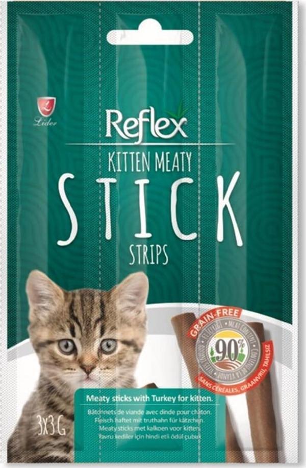 Reflex Cat Stick Hindili Yavru Kedi Ödül Çubuğu 3 Gr 3'lü - Image 1