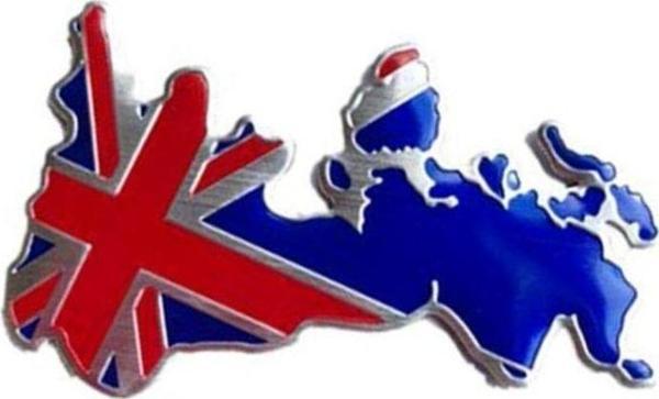 Knmaster Ingiltere Bayrağı Tasarımlı Alüminyum Arma Sticker Etiket - Image 1