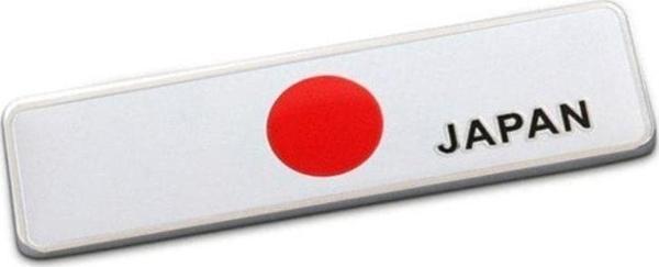 Knmaster Japonya Bayrağı Tasarımlı Alüminyum Sticker Etiket Uzun - Image 1