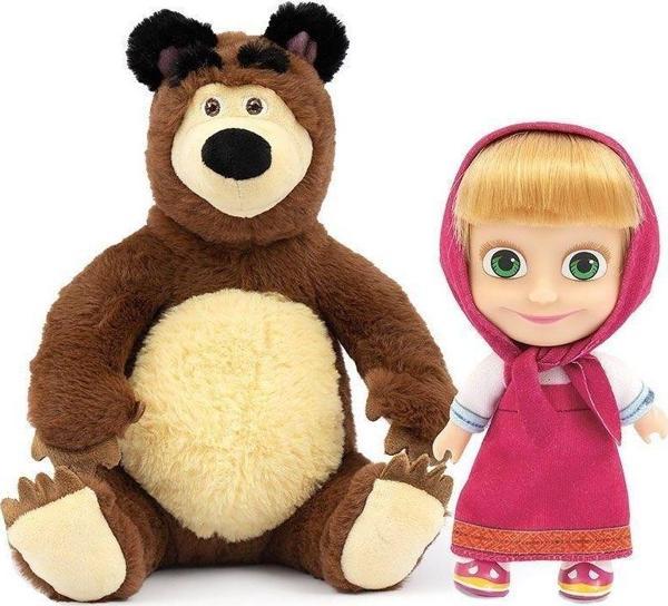 MHA21000 Maşa ve Koca Ayı 20 cm Koca Ayı ve 12 cm Maşa - Image 1