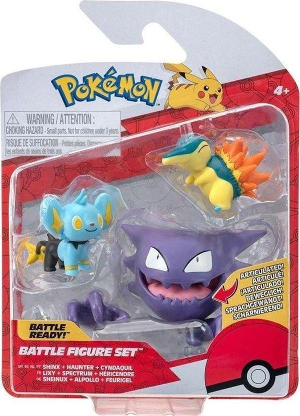 POK 95155-R Pokemon Battle 3Lü Figür Seti - Image 1