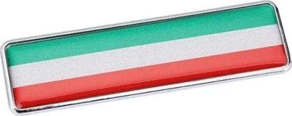 Knmaster Italya Bayrağı Tasarımlı Damlalı Alüminyum Etiket Uzun Sticker - Image 1