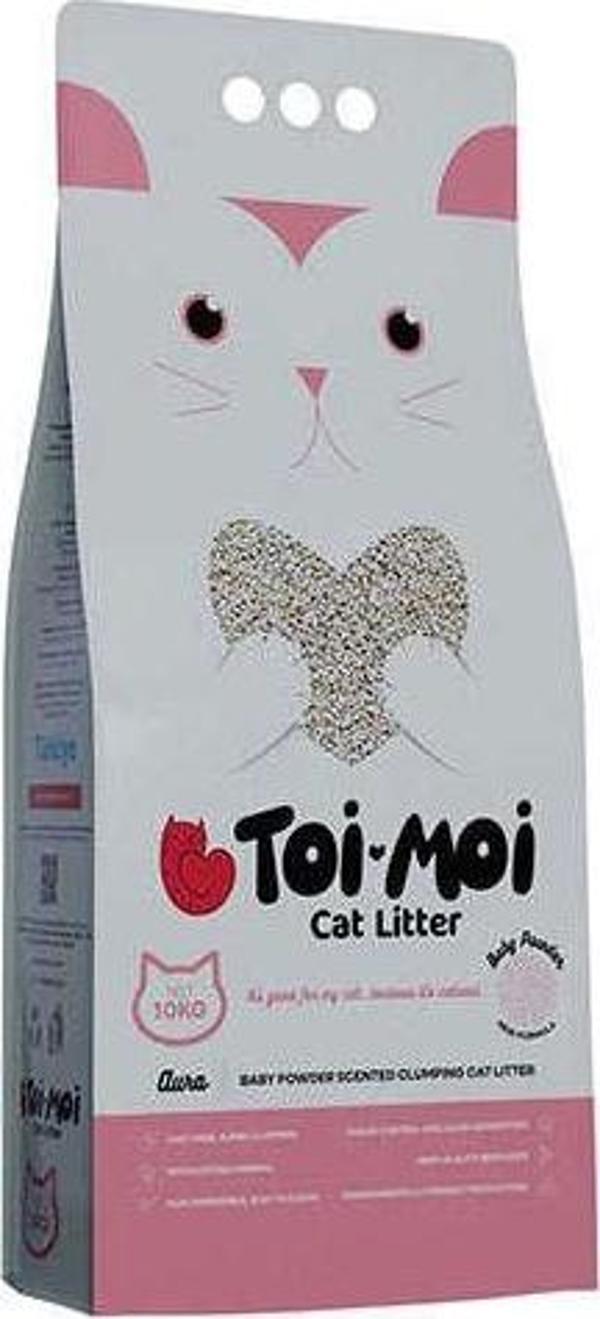 Toi Moi Natura Cream Bebek Pudralı Kokulu Topaklanan Kedi Kumu 10 Kg - Image 1