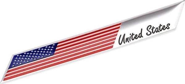 Knmaster Amerika Bayrağı Çubuk Tasarımlı Metal Etiket - Image 1