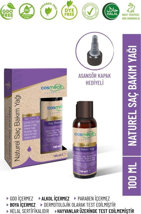 Cosmecit Naturel Saç Bakım Yağı 100 Ml - Bitkisel Yağ Kompleksi - Image 1