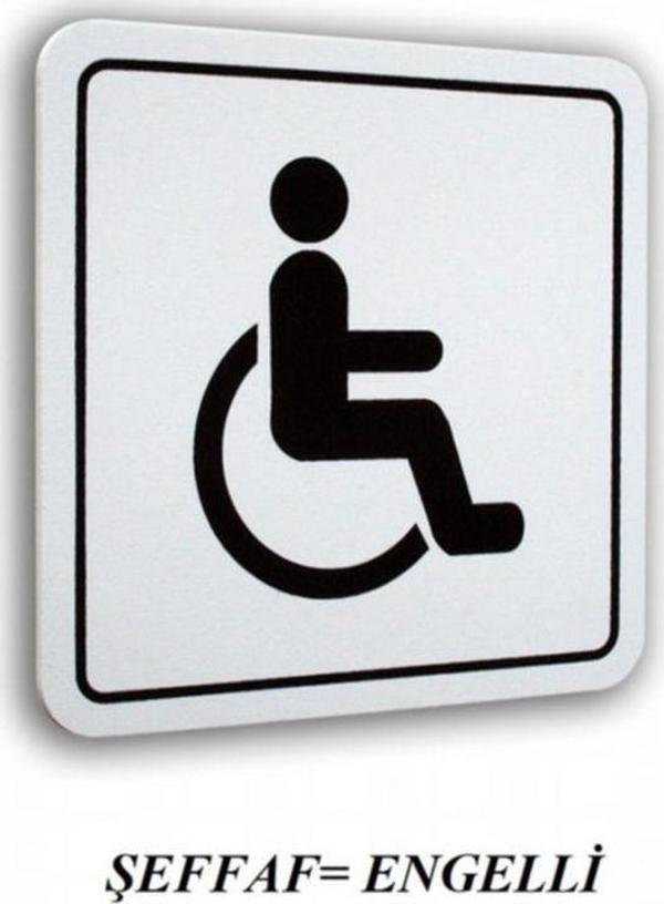 Pass Pano Pvc Sembol Engelli 12X12 Cm - Image 1