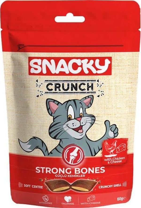 Snacky Kedi Crunch Ödül Strong Tavuk-Peynir 60gr - Image 1