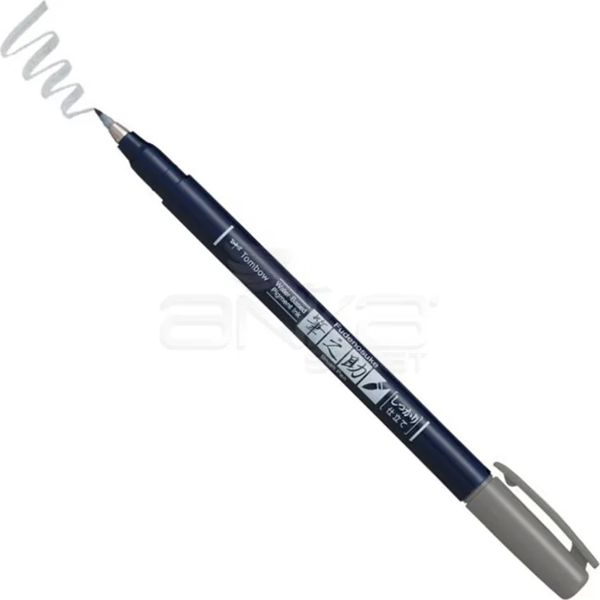 Tombow Fudenosuke Brush Pen Fırça Uçlu Kalem 49 Gray - Image 1