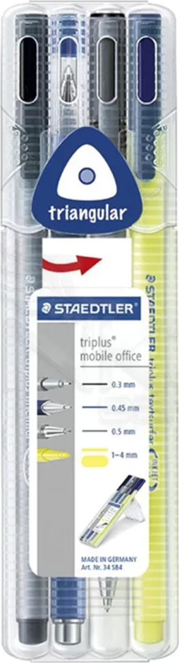 Staedtler Triplus Mobile Office Keçe Uçlu Kalem 4lü Set - Image 1