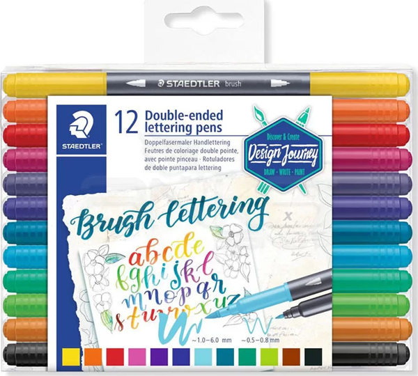 Staedtler Brush Lettering Çift Taraflı Fırça Uçlu Kalem 12li 3004 TB12 - Image 1