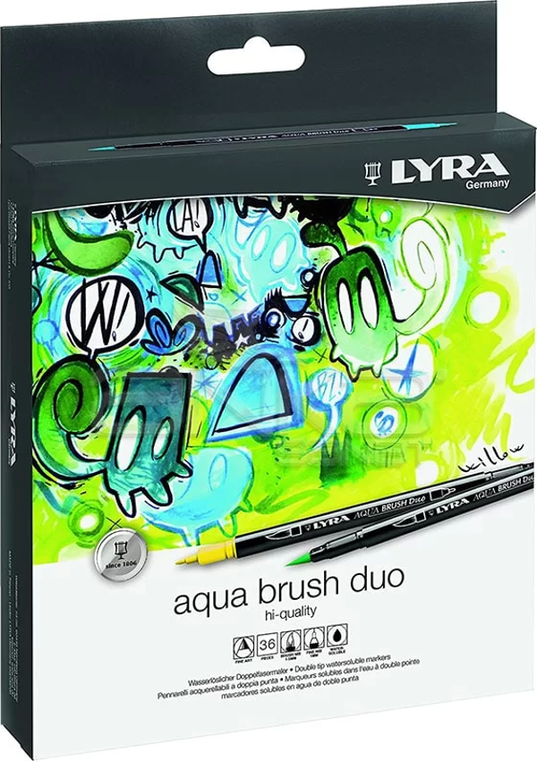Lyra Aqua Brush Duo Fırça Uçlu Kalem 36lı Set - Image 1