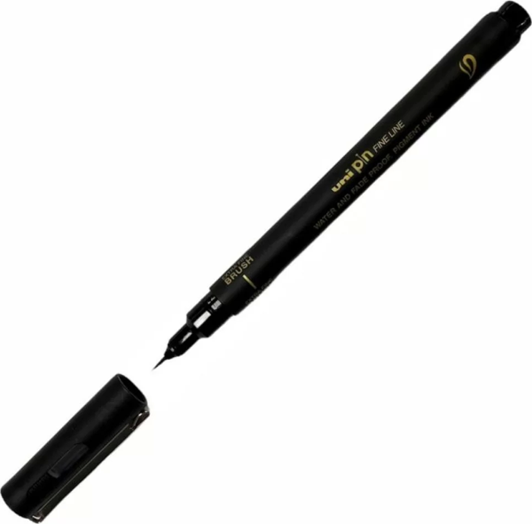 Uni Pin Extra Fine Brush Fırça Uçlu Kalem Siyah - Image 1