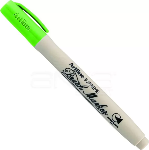 Artline Supreme Brush Marker Fırça Uçlu Kalem Yellow Green - Image 1