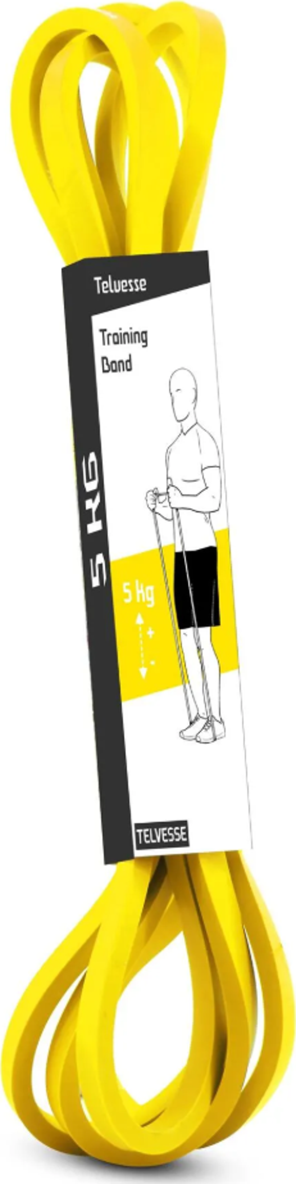 5 KG Sarı Direnç Bandı – Kas Geliştirme Pilates Lastiği Hafif Sert Fitness Egzersiz Bandı - Image 1