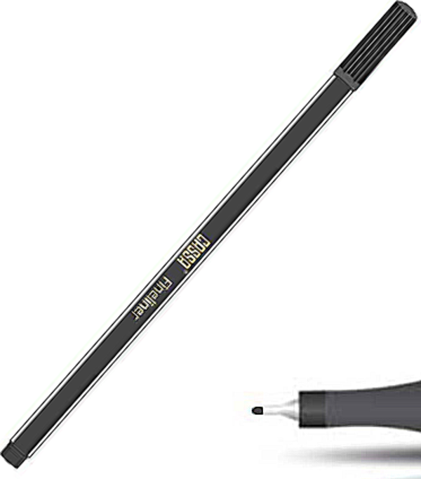 CASSA 9812 FİNELİNER KEÇE UÇLU KALEM 0.4mm SİYAH - Image 1