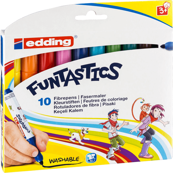Edding Funtastics Yıkanabilir Keçeli Kalın Uçlu Kalem 10'lu - Image 1