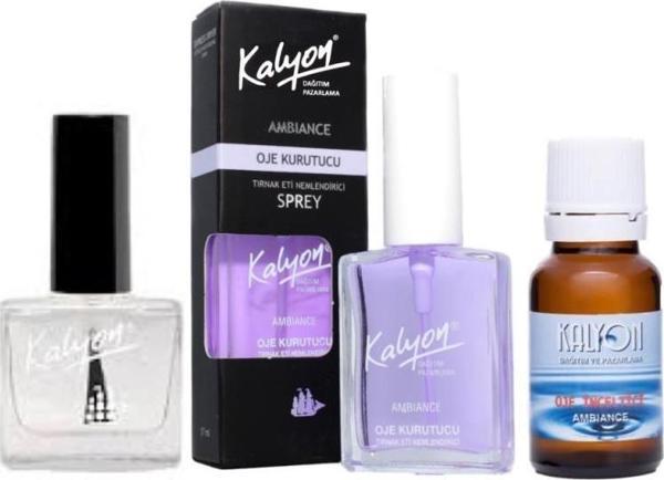 Kalyon Oje 200 + Oje Kurutucu Sprey 17 Ml + Oje Çözücü  - Image 1