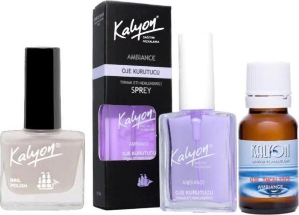 Kalyon Oje 202 + Oje Kurutucu Sprey 17 Ml + Oje Çözücü - Image 1