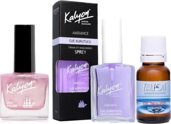 Kalyon Oje 206 + Oje Kurutucu Sprey 17 Ml + Oje Çözücü - Image 1