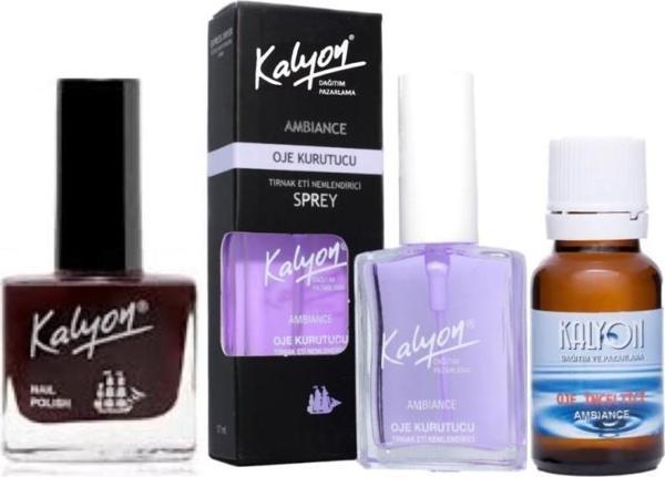 Kalyon Oje 211 + Oje Kurutucu Sprey 17 Ml + Oje Çözücü - Image 1