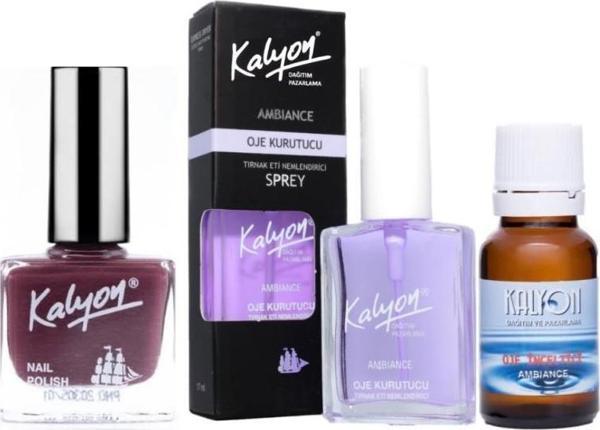 Kalyon Oje 305 + Oje Kurutucu Sprey 17 Ml + Oje Çözücü - Image 1